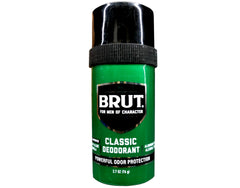 Brut deodorant round solid classic 3pack stick closeup with smooth application