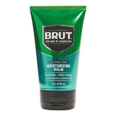 Brut Moisturizing Balm front jar shows the bottle for daily hydration
