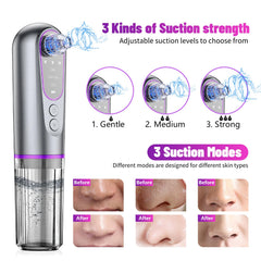 Bryzalor Blackhead Remover device with attachments for targeted facial zones.