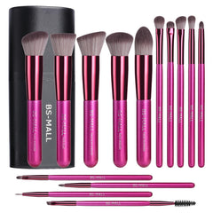 BS-MALL 14-piece brush collection in rose gold for cohesive makeup looks.