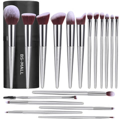 BS-MALL 18pc makeup brush set with case, ideal for precise foundation application