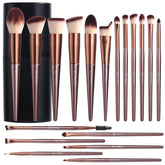 BS-MALL 18-piece brush set in a black case, premium synthetic bristles.
