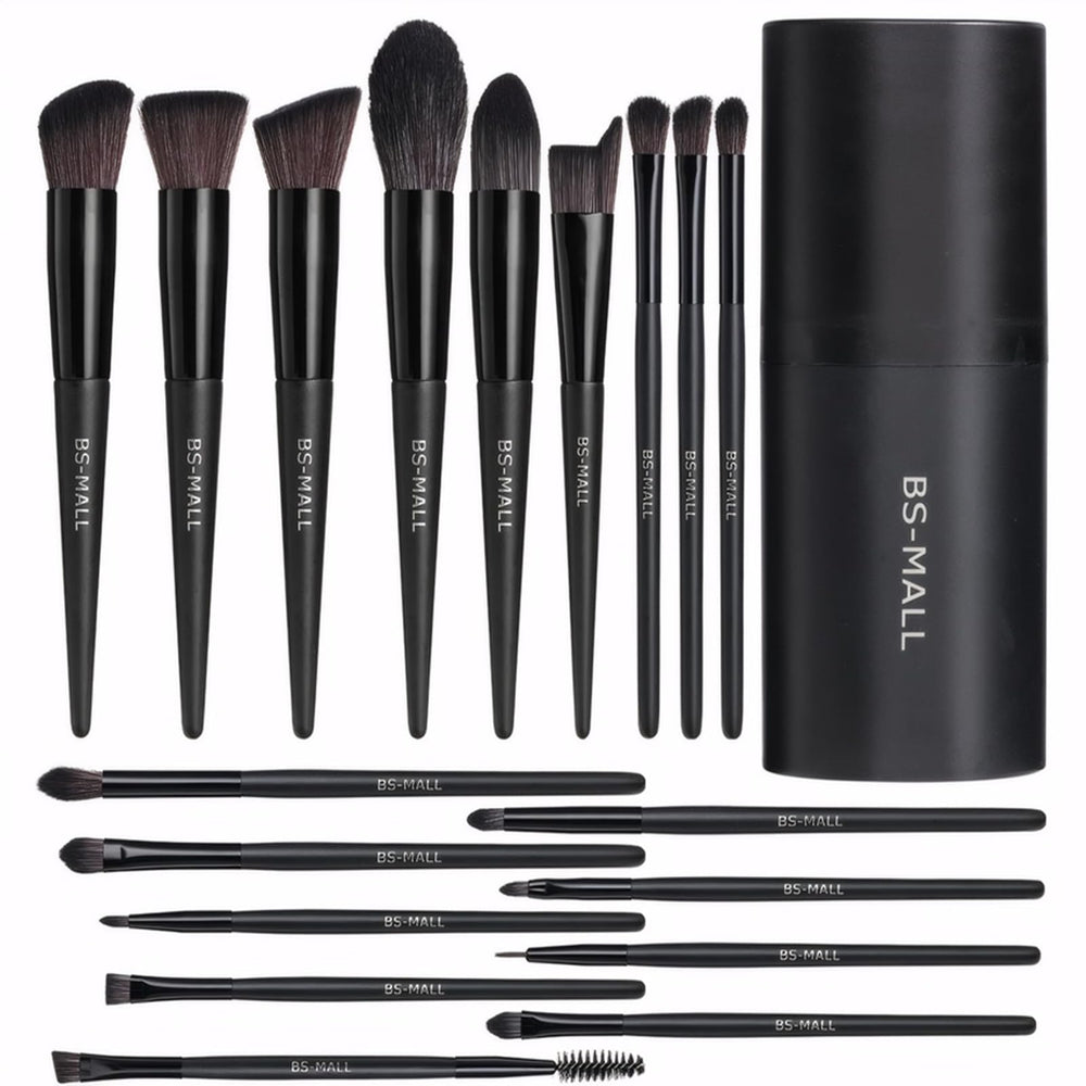 BS-MALL makeup brush set 18pc case closed for travel-ready organization