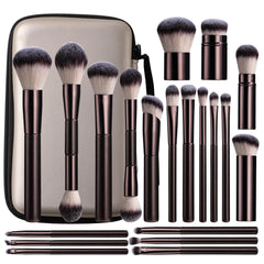 BS-MALL professional makeup brush set with travel case for convenient on-the-go beauty routines.
