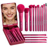 BS-MALL travel makeup brush set with folding mirror for on-the-go makeup application