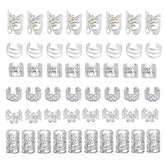 BSARECEY 60pcs hair jewelry set in a box for versatile braid styling
