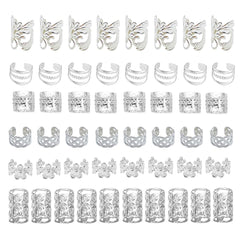 BSARECEY 60pcs hair jewelry set in a box for versatile braid styling