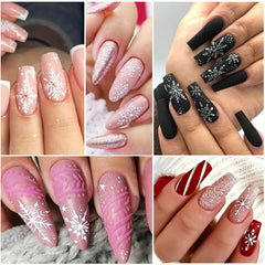 BSBTBZ Christmas snowflake decorations for a winter manicure