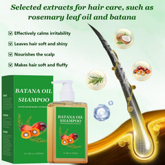 BSMAX Batana Oil Shampoo application on hair hints growth-supporting shine