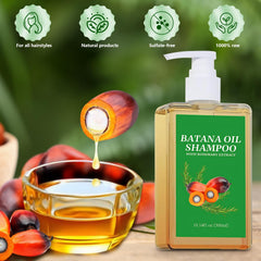 BSMAX Batana Oil Shampoo with rosemary close-up shows refreshing herbal cleansing
