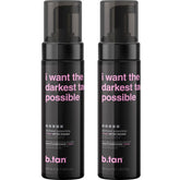 B.TAN Ultra Dark self-tanner mousse bundle bottle close-up, for a bold bronze glow.