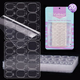 BTArtbox adhesive tabs 20-sheet set with 15 sizes for precise manicure fit