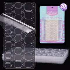 BTArtbox adhesive tabs 20-sheet set with 15 sizes for precise manicure fit