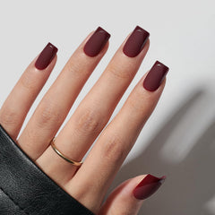 BTArtbox Cozy Cocoa press-on nails pack shows short square tips for a chic manicure.