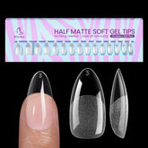 BTArtbox half-matte gel nail tips packaging showing 320-piece set for extensions