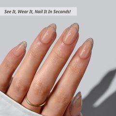 BTArtbox Lamp-curable short almond nails cure quickly under UV/LED for a durable finish.