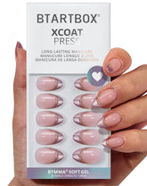 BTArtbox Pink Aurora nails packaging shows complete kit for DIY salon-quality results.