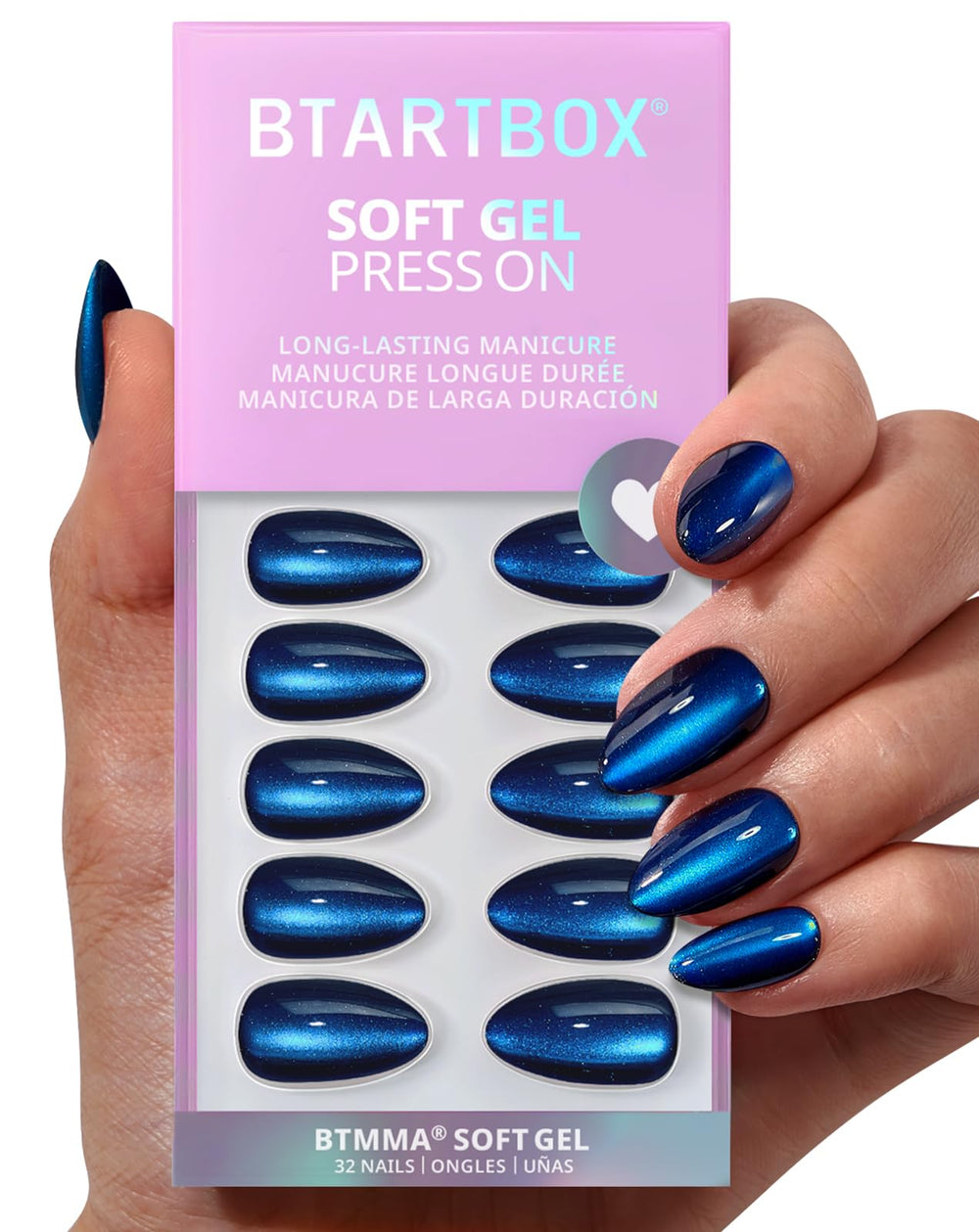 BTArtbox almond-forstbite-spell nails closeup with natural shape and durable finish