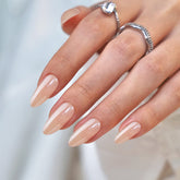 BTArtbox press-on nails almond medium chrome for salon-style manicure in minutes