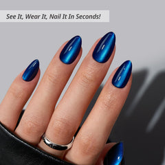 BTArtbox deep blue cat eye swatch highlights shimmer for chic evening looks
