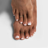 BTArtbox toe nails short brown ombre square kit for quick salon-style nails.