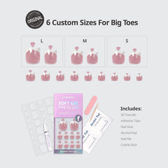 BTArtbox six-size toe tips ensure a comfortable, precise fit