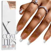 BTArtboxnails brown coffin french-tip nails for quick at-home manicure