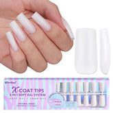 BTArtboxnails square gel nail tips long deliver natural-looking extension with secure adhesion.