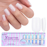 BTArtboxnails milky white square gel tips packaging shows complete size range for easy selection.