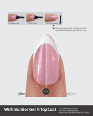 BTArtboxnails XCOATTIPS 16-size set for a comfortable wear.