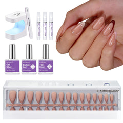 BTArtboxnails XCOATTIPS almond nails close-up for salon-style French tips at home