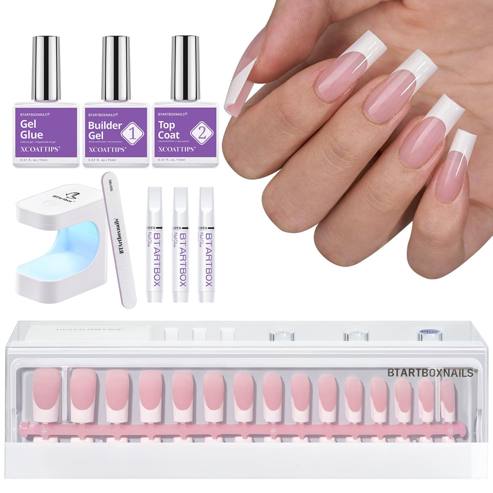 BTArtboxnails XCOATTIPS nail tips ready for French manicure with lasting wear