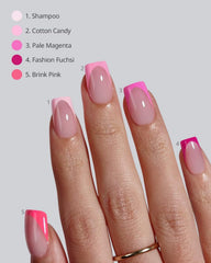BTArtboxnails XCOATTIPS short square tips demonstrate precise natural-looking nail extension.