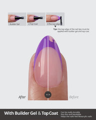 BTArtboxnails XCOATTIPS soft gel nails are lightweight for comfortable wear