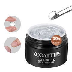 BTArtboxnails XCOATTIPS glue application closeup for precise tip adhesion and a smooth finish.