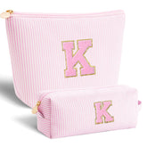 Btffitting cosmetic bag pink initials design for personalized keepsake and daily makeup