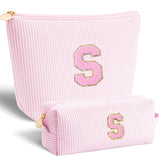 Btffitting makeup bag set pink featuring initials design for a personalized keepsake.