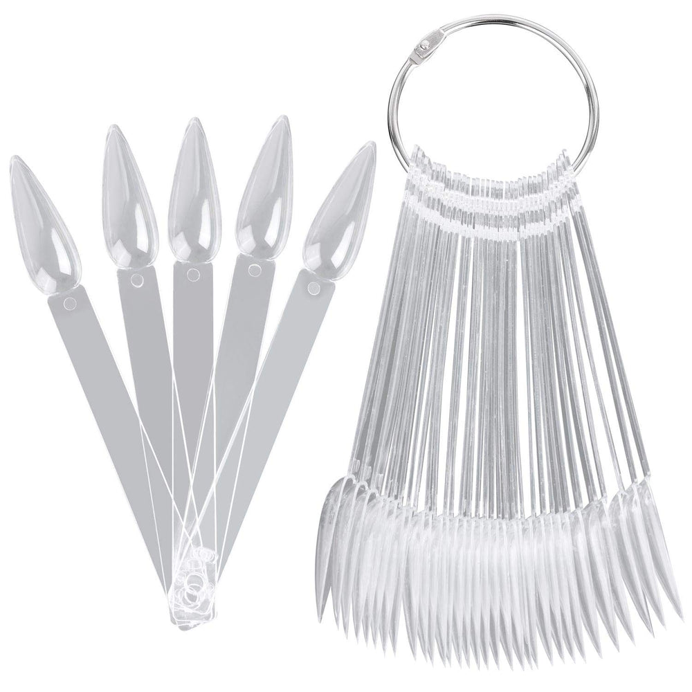 BTYMS 160Pcs nail swatch sticks with clear display for easy color selection
