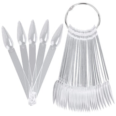 BTYMS 160Pcs nail swatch sticks with clear display for easy color selection