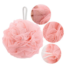BTYMS shower loofah foam detail demonstrates rich lather and efficient wash.