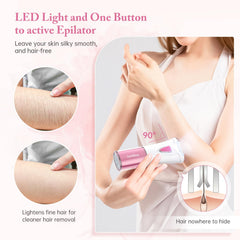Bubbacare smooth glide epilator compact design fits in hand and travel bag