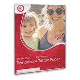 BubblePop printable tattoo paper inkjet sheet ready for at home design transfers