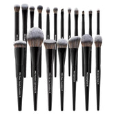 Bueart Design 19-piece brush set displayed together for versatile makeup application.