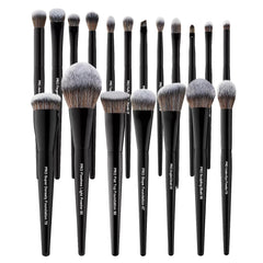 Bueart Design 19-piece brush set displayed together for versatile makeup application.