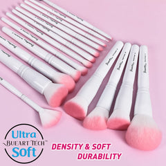 Bueart Design flat-top foundation brush for seamless liquid foundation blending.