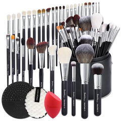 Bueart Design Pro 34pcs Deluxe Brush Set with Large Holder for organized pro-ready setup.