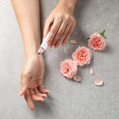Bulgarian Rose Karlovo 9ml bottle emphasizes compact travel-friendly perfume for handbags.
