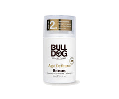 Bulldog Age Defence Serum bottle closeup — hydrating, ready-to-use formula.
