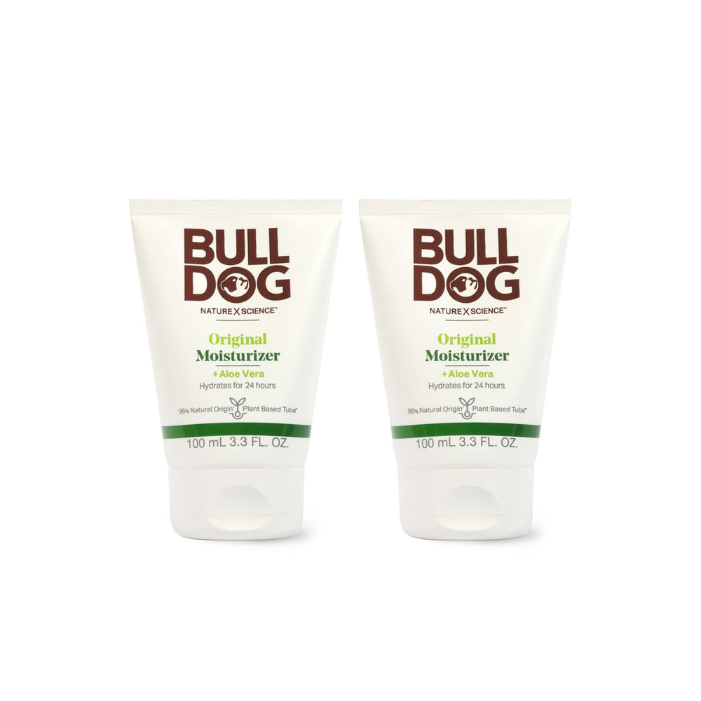 Bulldog Original Facial Moisturizer bottle closeup for daily hydration.