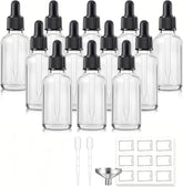 Bumobum 12-pack 1oz tincture bottles with dropper for DIY essential oil blends.